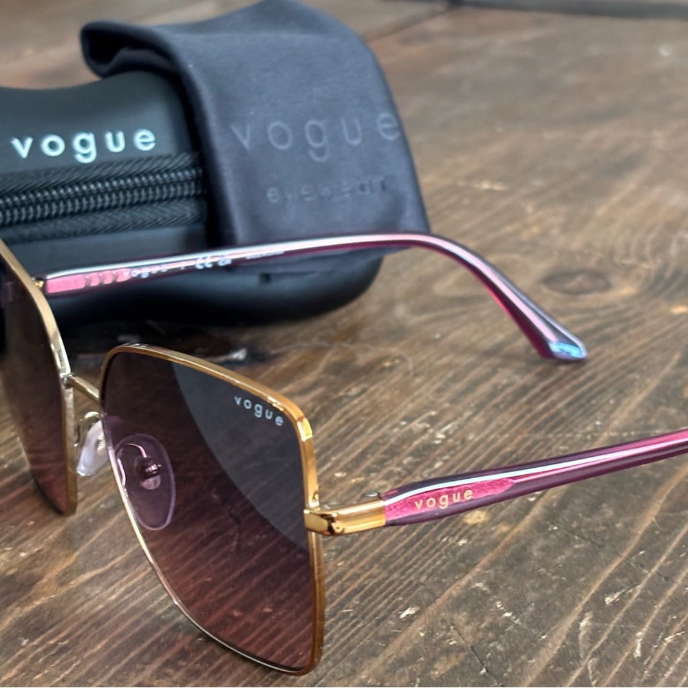 Vogue Sunglasses - Gold Frame with Brown Lenses - Picture 4 of 4